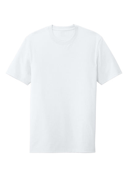 Custom Embroidered District T-Shirts  in White