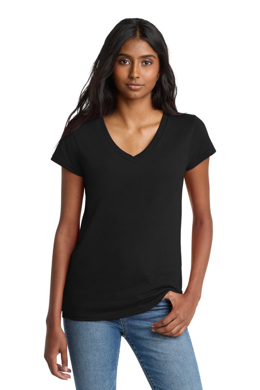 Custom Embroidered District T-Shirts  in Black