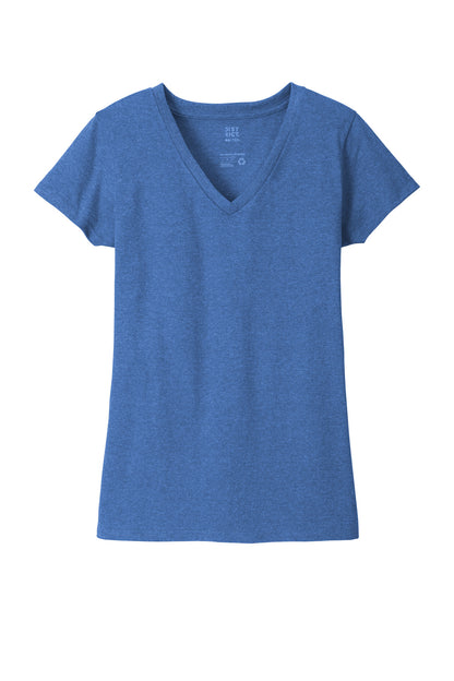 Custom Embroidered District T-Shirts  in Blue Heather
