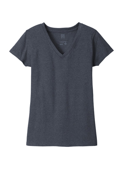 Custom Embroidered District T-Shirts  in Heathered Navy