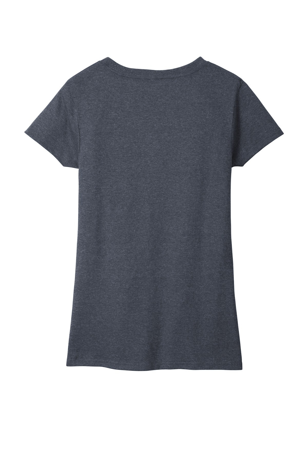 Custom Embroidered District T-Shirts  in Heathered Navy