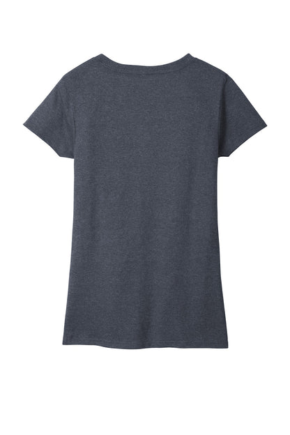Custom Embroidered District T-Shirts  in Heathered Navy