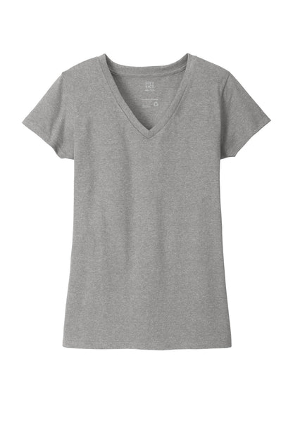 Custom Embroidered District T-Shirts  in Light Heather Grey