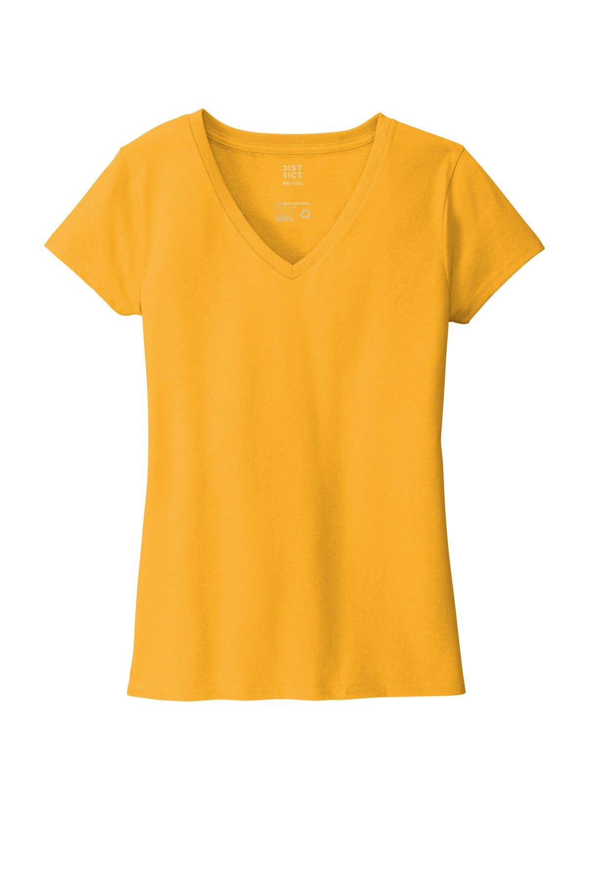 Custom Embroidered District T-Shirts  in Maize Yellow