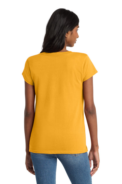 Custom Embroidered District T-Shirts  in Maize Yellow