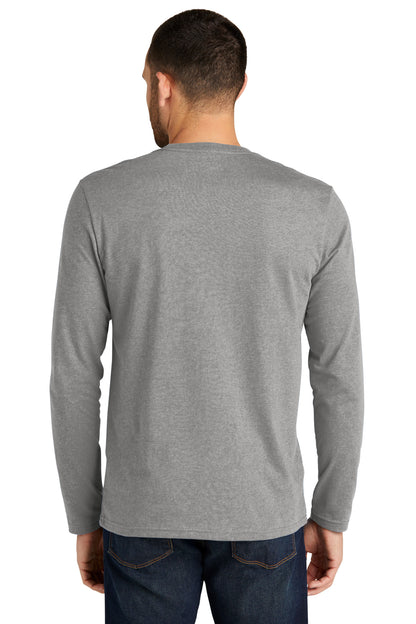 Custom Embroidered District Re-Tee Long Sleeve DT8003,Light Heather Grey