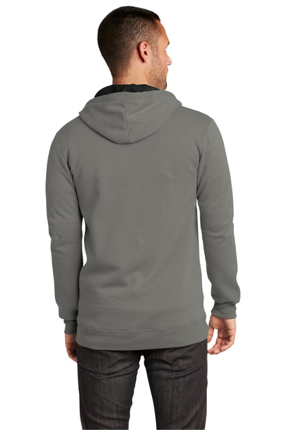 Custom Embroidered District The Concert Fleece Full-Zip Hoodie. DT800,Grey
