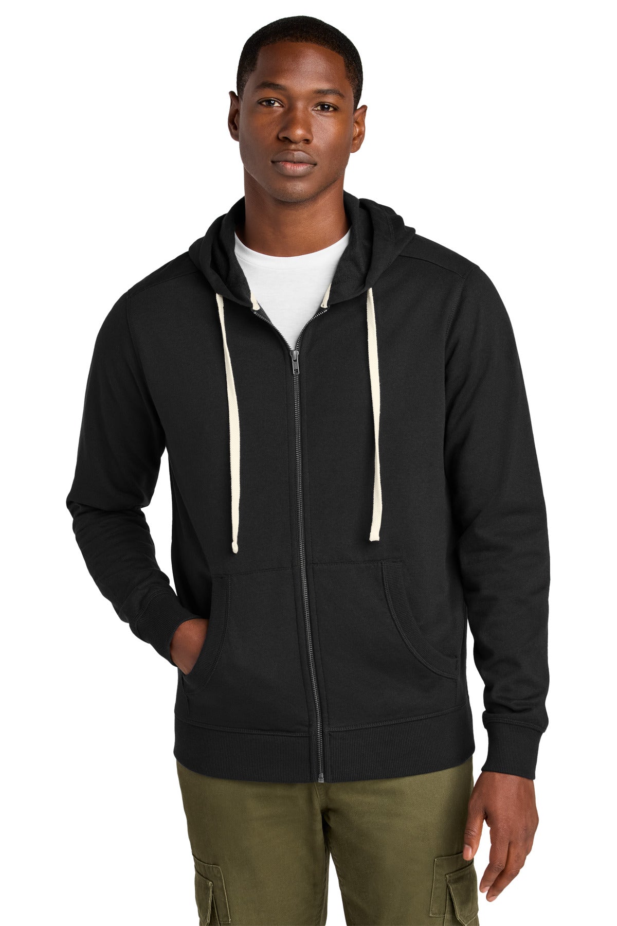 Custom Embroidered District Sweatshirts/Fleece in Black