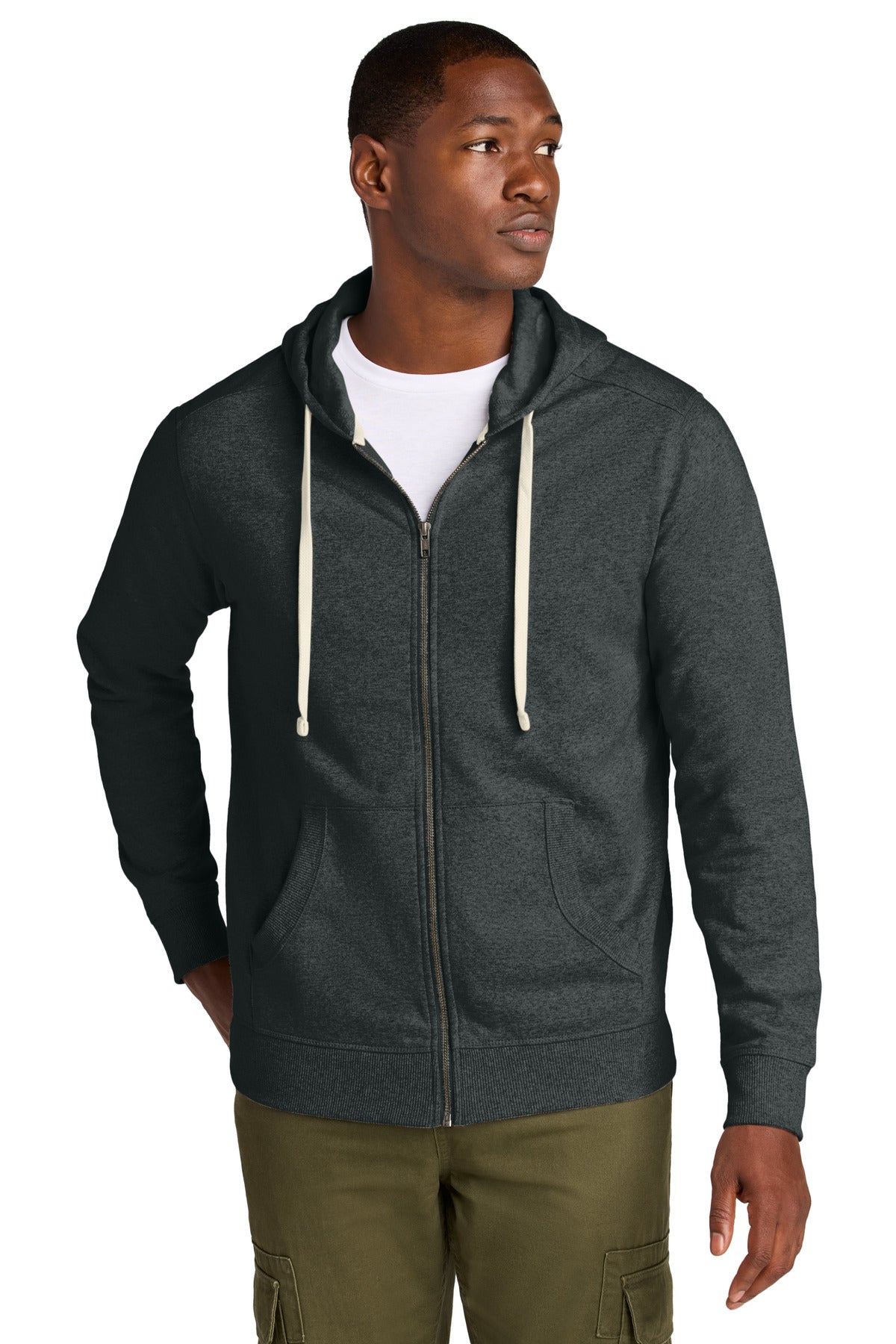 Custom Embroidered District Sweatshirts/Fleece in Charcoal Heather