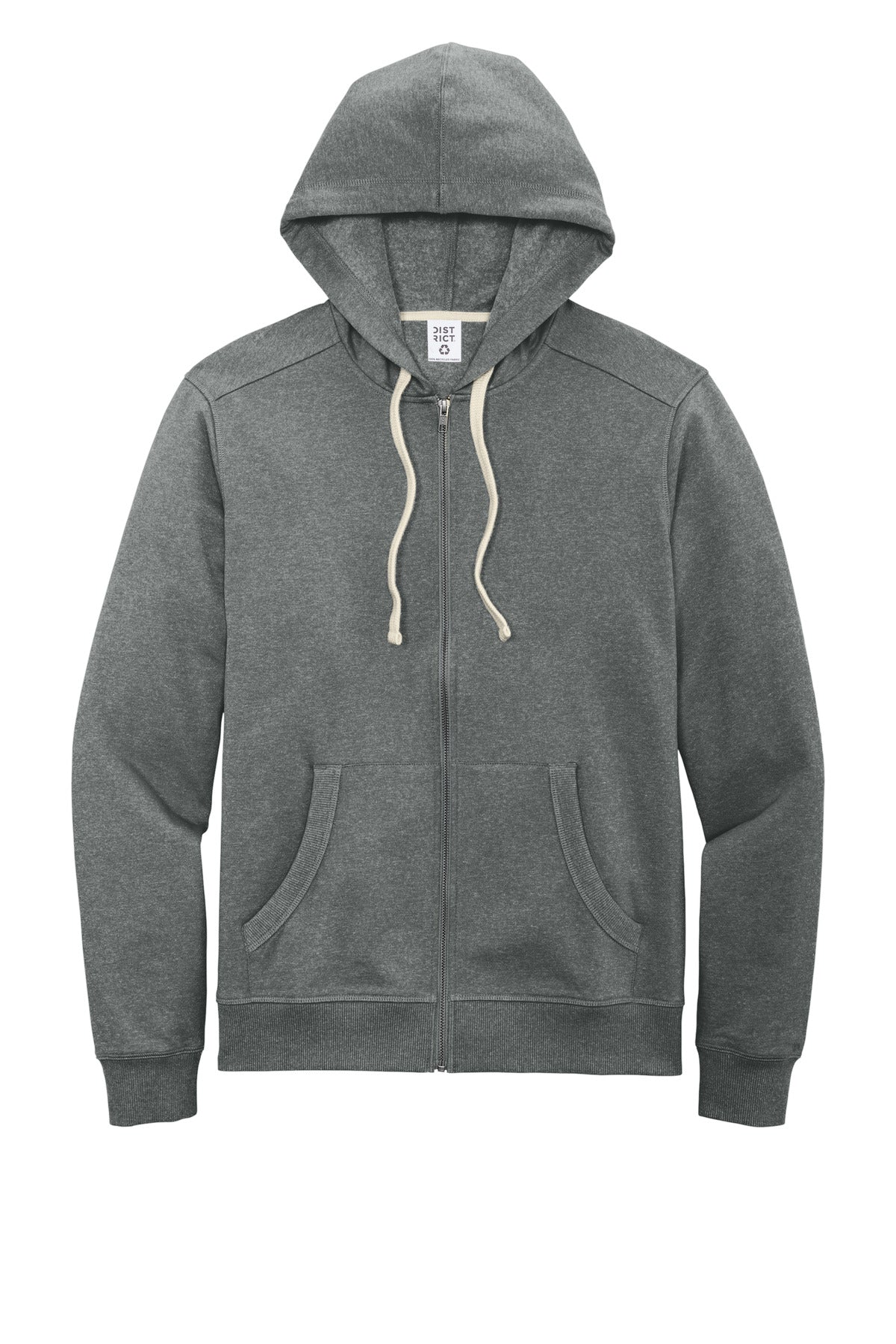 Custom Embroidered District Sweatshirts/Fleece in Deep Grey Heather