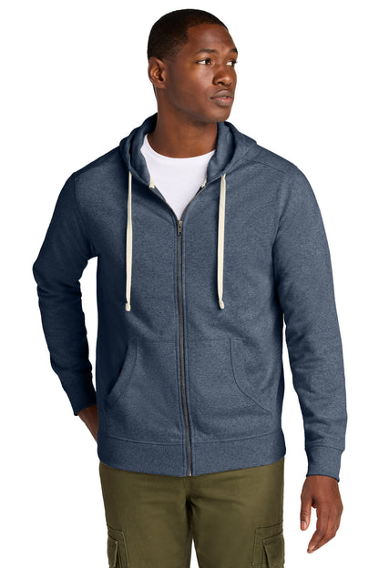 Custom Embroidered District Sweatshirts/Fleece in Heathered Navy