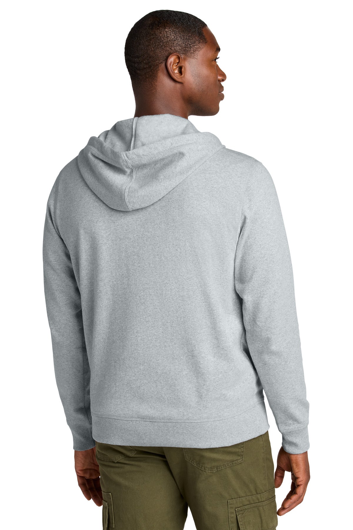 Custom Embroidered District Sweatshirts/Fleece in Light Heather Grey