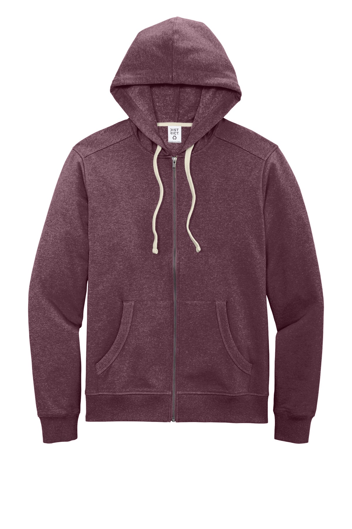 Custom Embroidered District Sweatshirts/Fleece in Maroon Heather