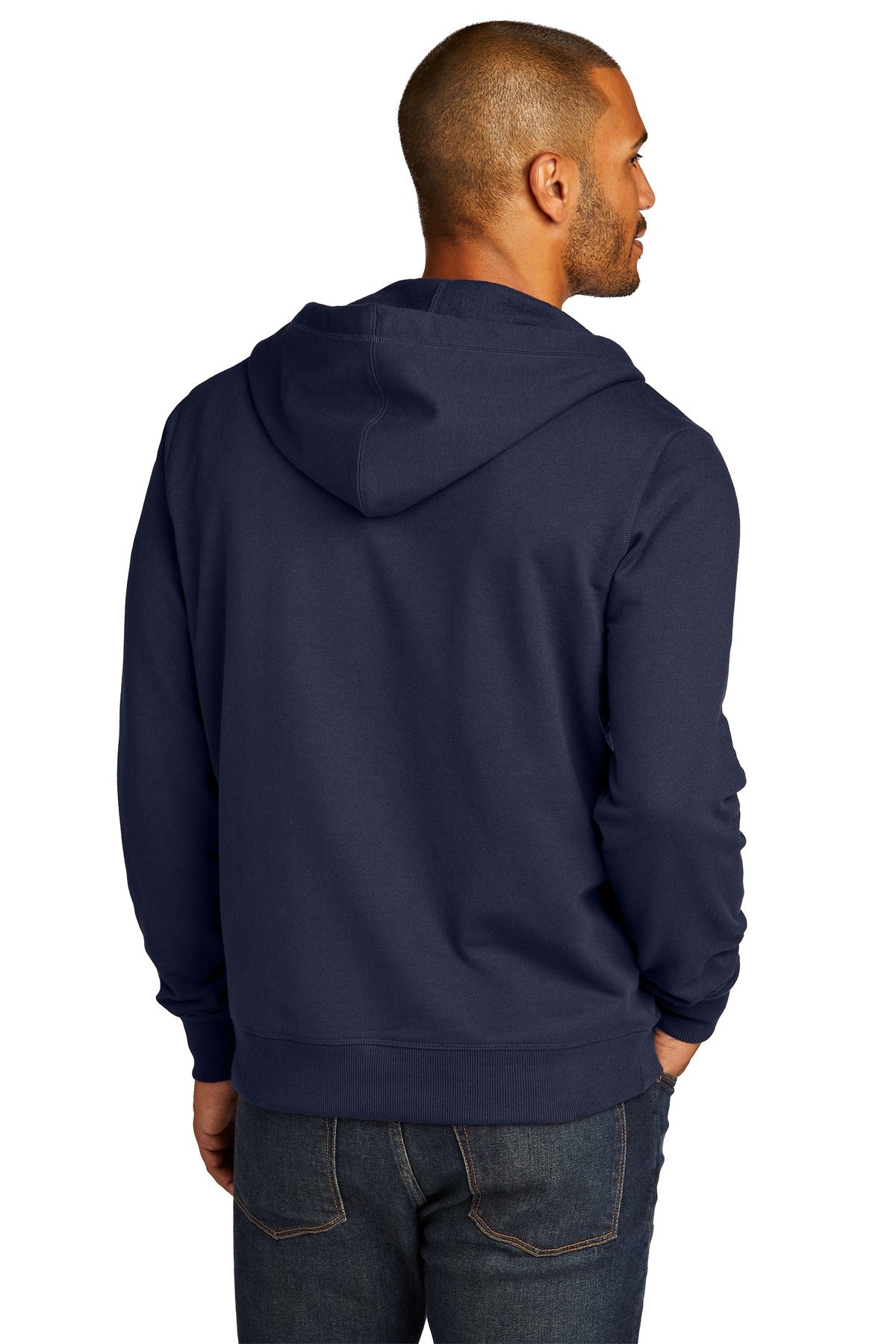 Custom Embroidered District Sweatshirts/Fleece in True Navy