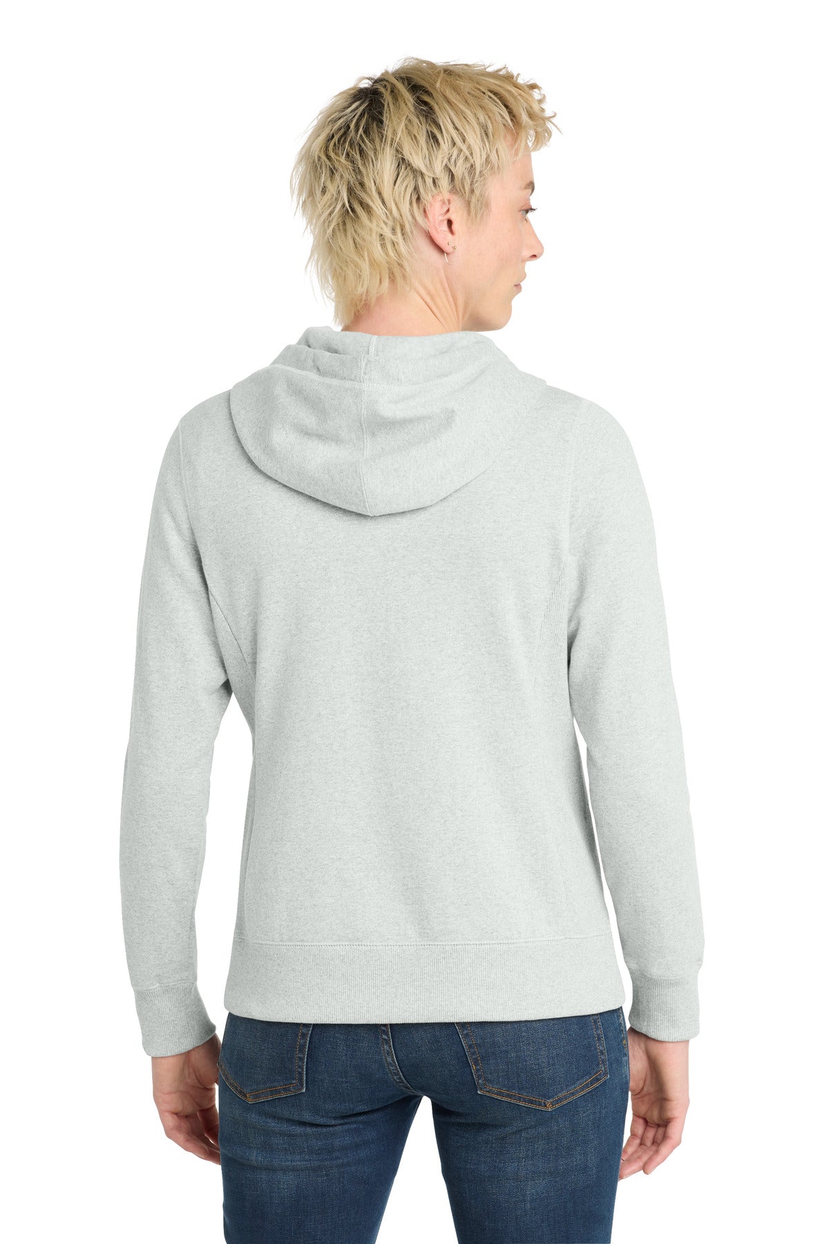 Custom Embroidered District Sweatshirts/Fleece in Ash
