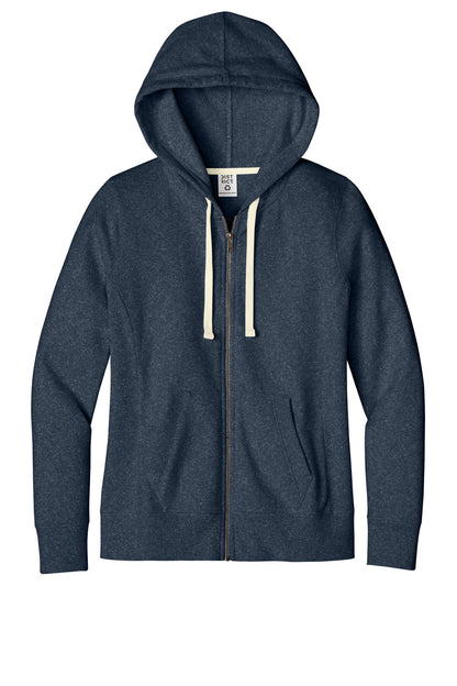 Custom Embroidered District Sweatshirts/Fleece in Heathered Navy