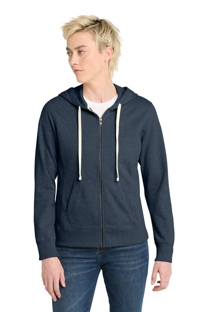 Custom Embroidered District Sweatshirts/Fleece in Heathered Navy