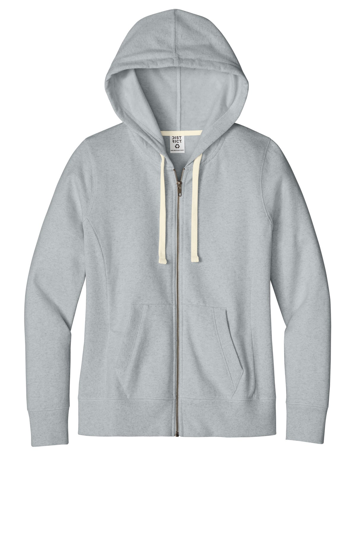 Custom Embroidered District Sweatshirts/Fleece in Light Heather Grey