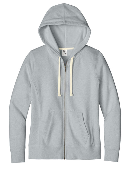 Custom Embroidered District Sweatshirts/Fleece in Light Heather Grey