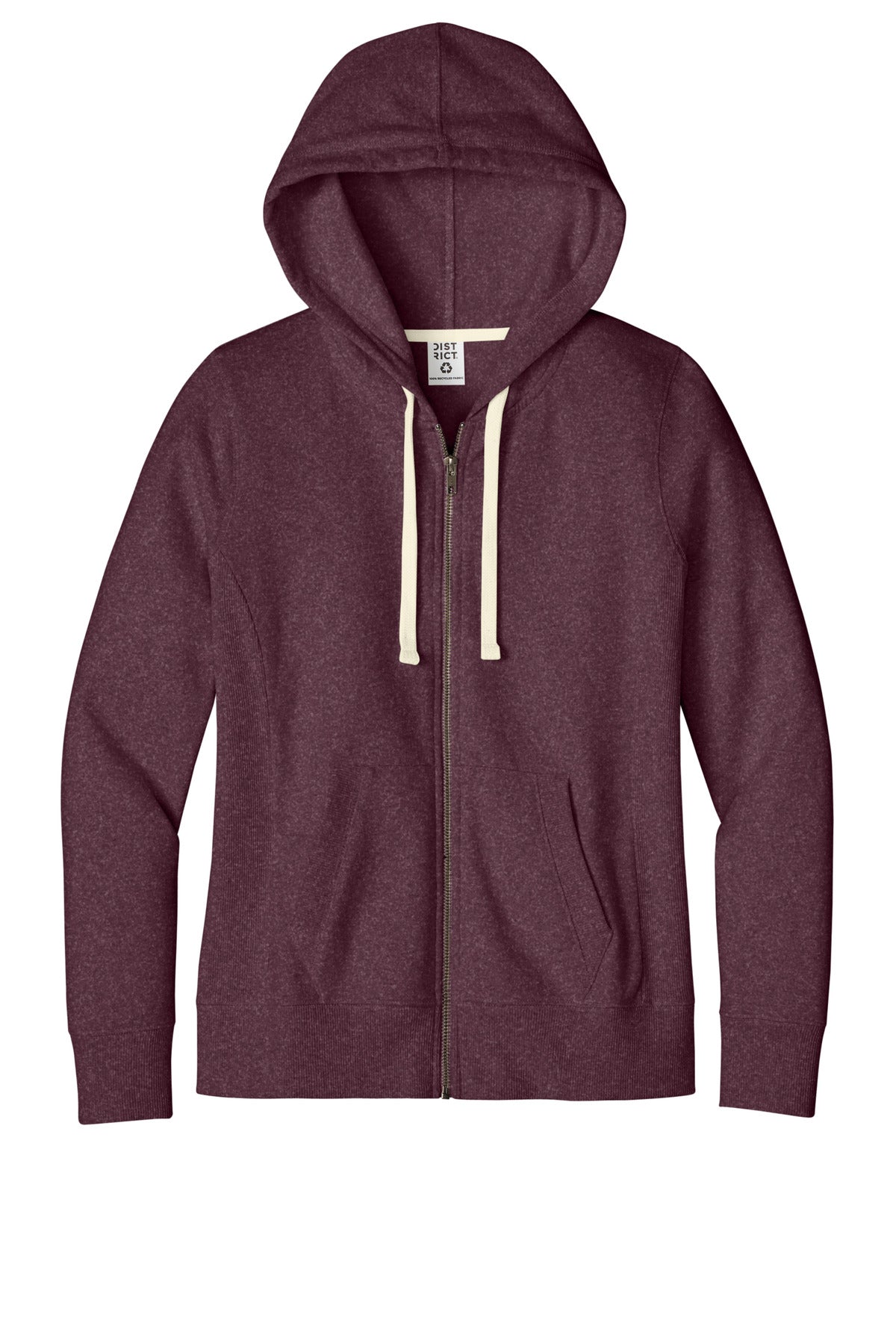 Custom Embroidered District Sweatshirts/Fleece in Maroon Heather