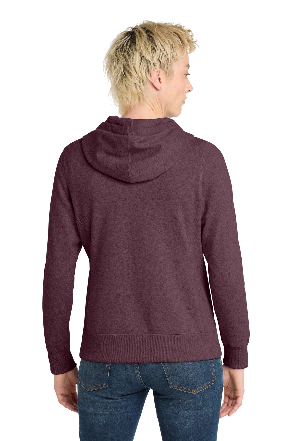 Custom Embroidered District Sweatshirts/Fleece in Maroon Heather