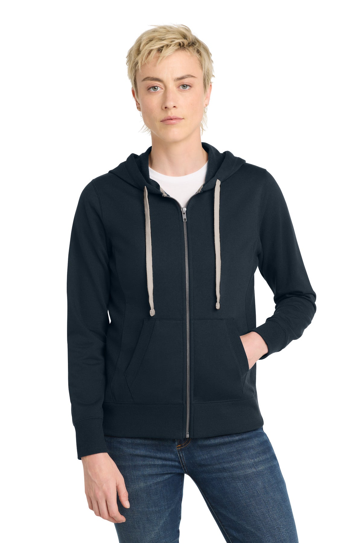 Custom Embroidered District Sweatshirts/Fleece in True Navy