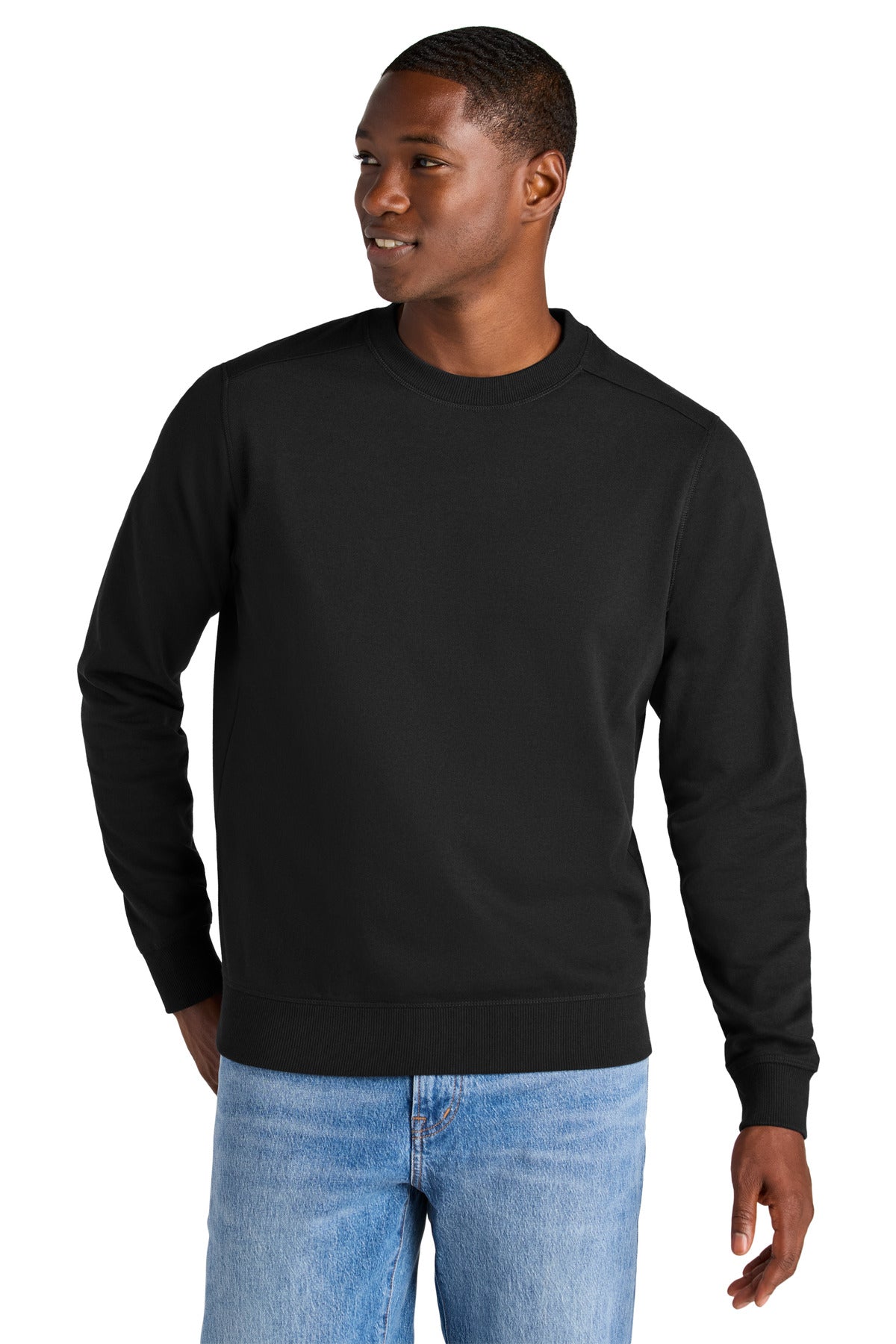 Custom Embroidered District Sweatshirts/Fleece in Black