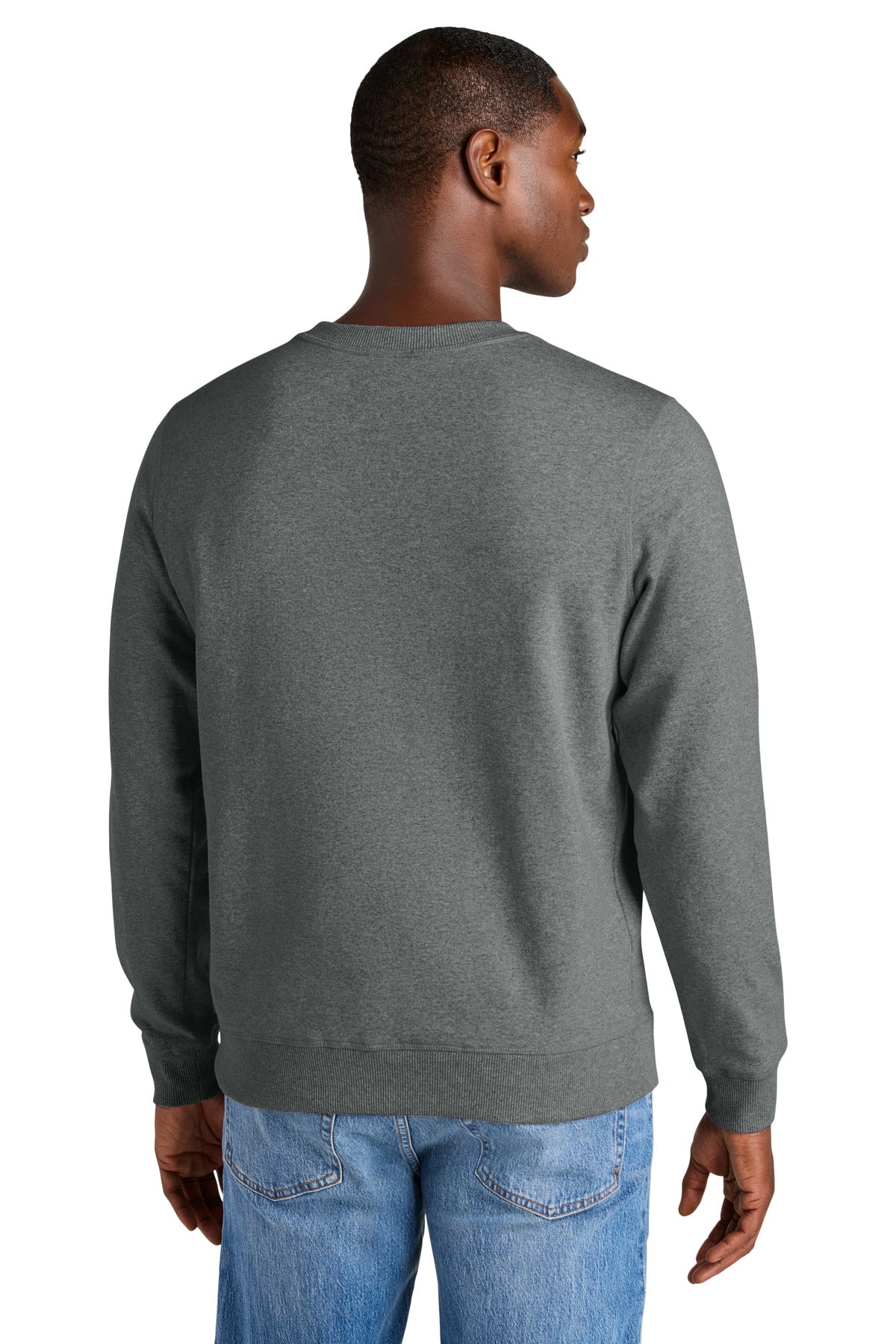 Custom Embroidered District Sweatshirts/Fleece in Deep Grey Heather