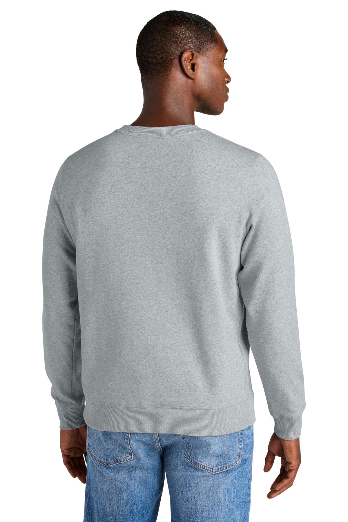 Custom Embroidered District Sweatshirts/Fleece in Light Heather Grey