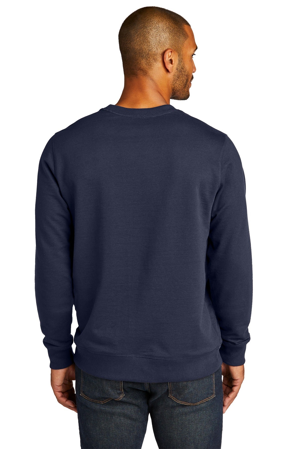 Custom Embroidered District Sweatshirts/Fleece in True Navy