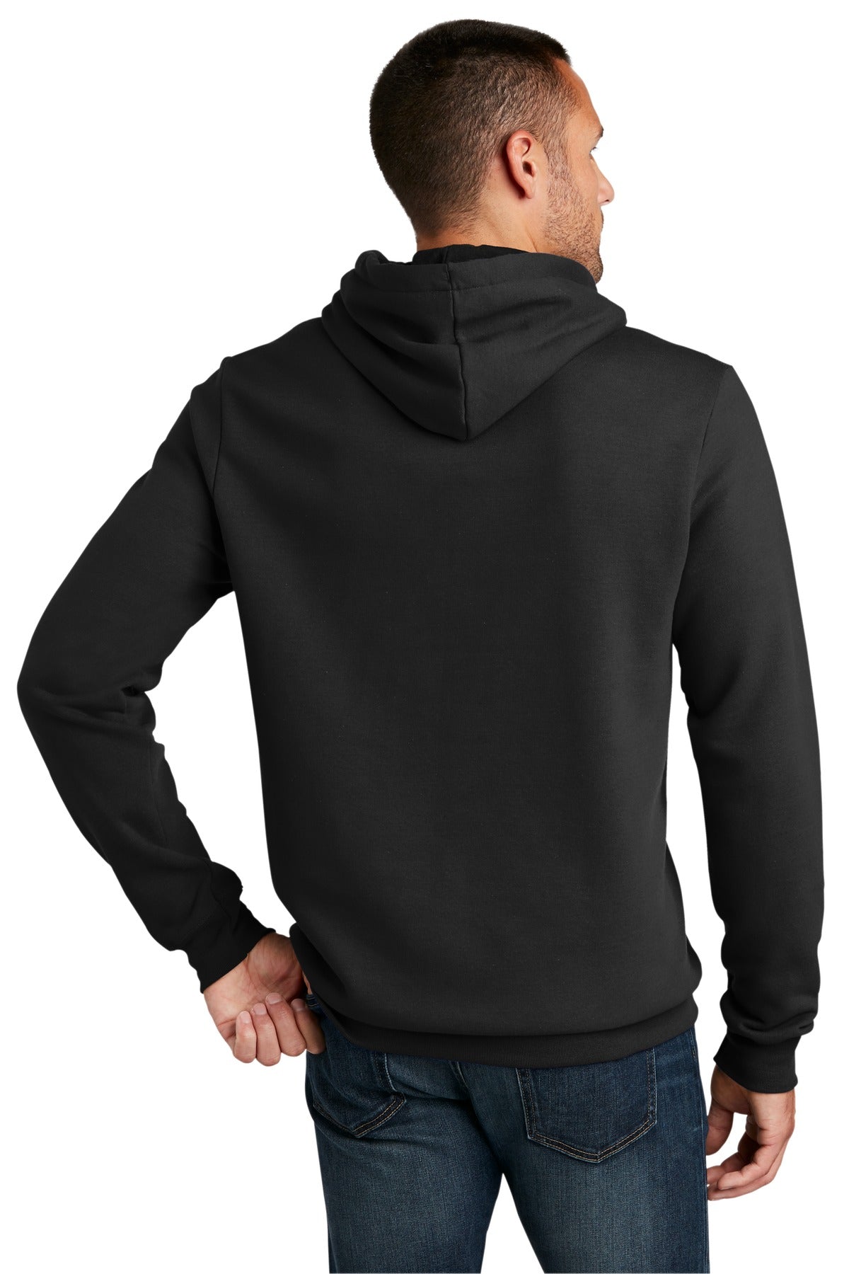 Custom Embroidered District The Concert Fleece Hoodie. DT810,Black
