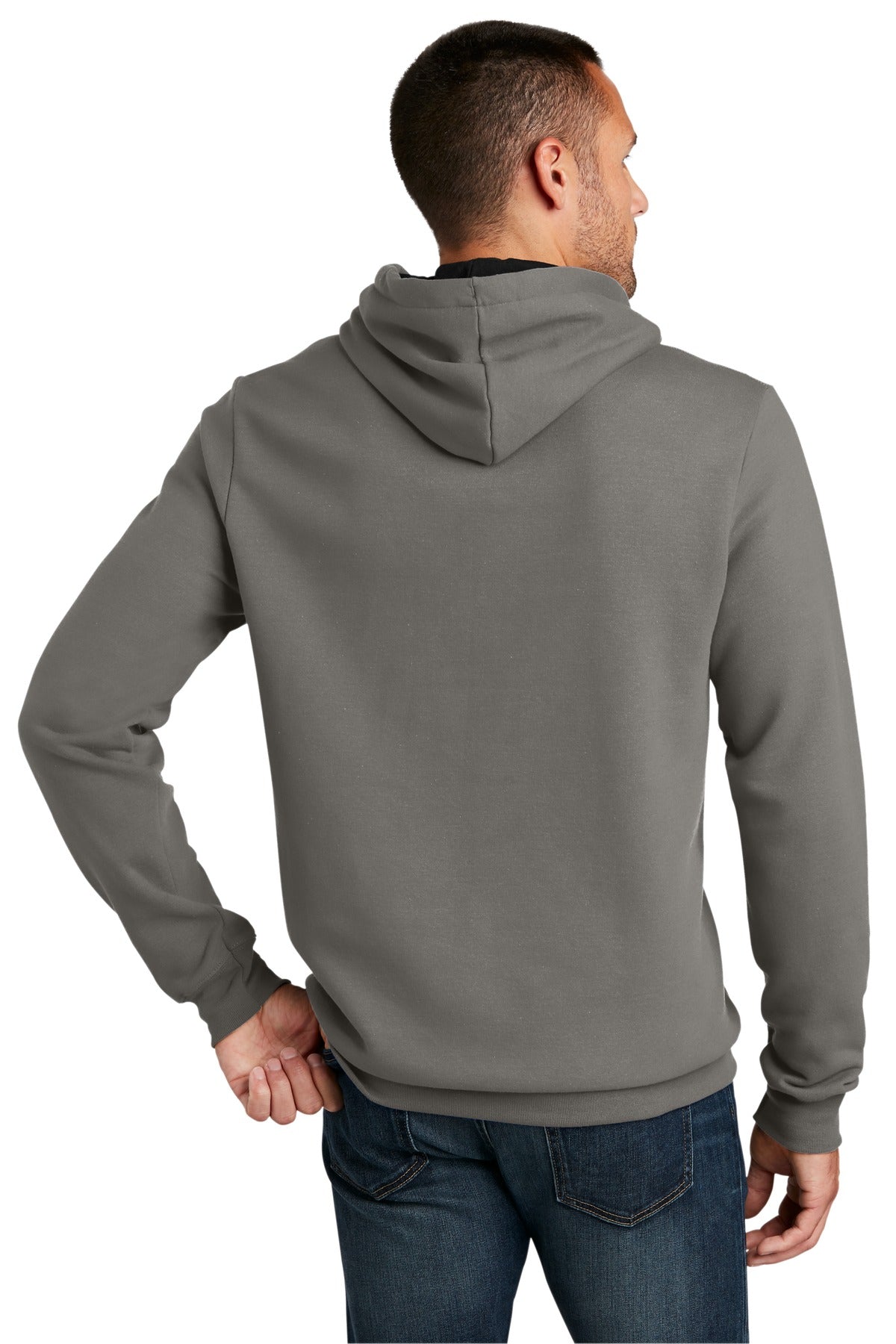 Custom Embroidered District The Concert Fleece Hoodie. DT810,Grey