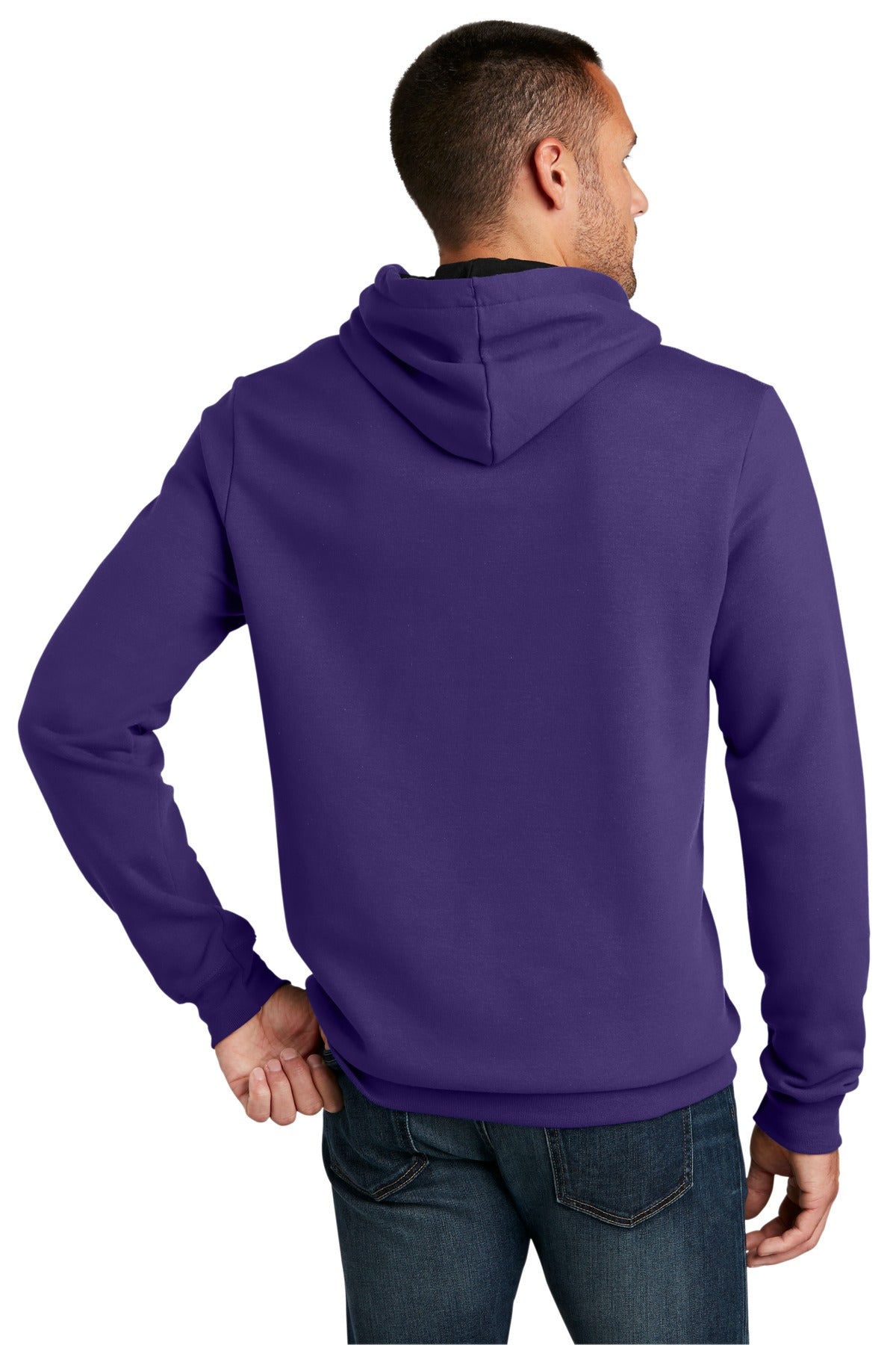 Custom Embroidered District The Concert Fleece Hoodie. DT810,Purple