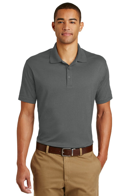 Custom Embroidered Eddie Bauer Polos/Knits in Grey Steel