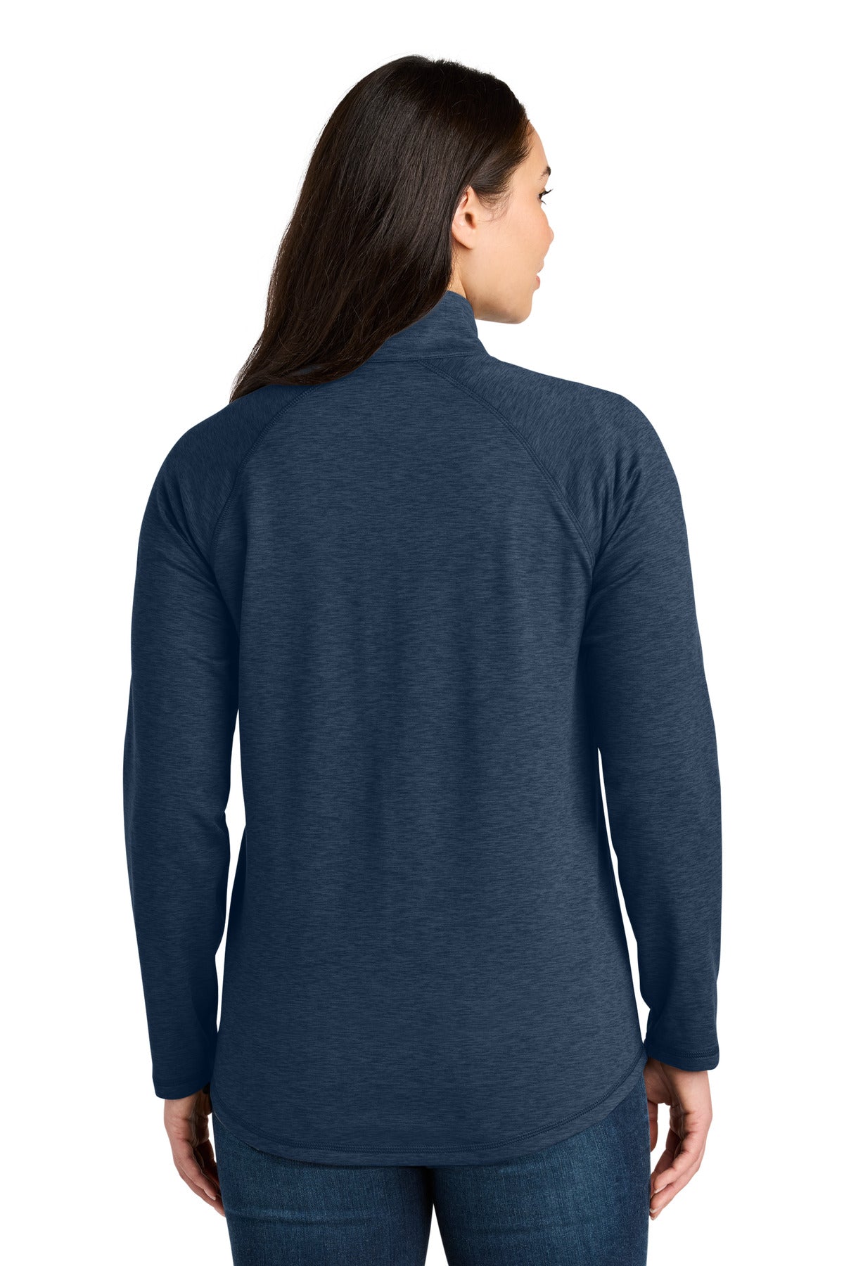 Custom Embroidered Eddie Bauer Sweatshirts/Fleece in River Blue Navy Heather