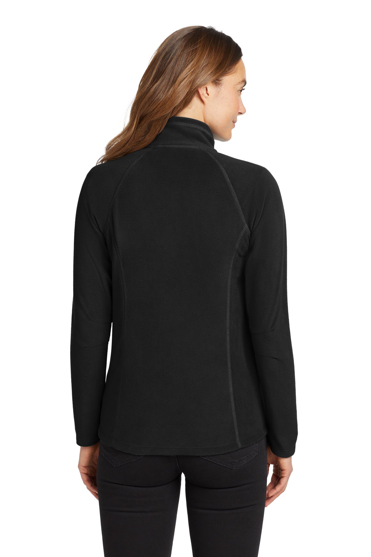 Custom Embroidered Eddie Bauer Women's Full-Zip Microfleece Jacket. EB225,Black