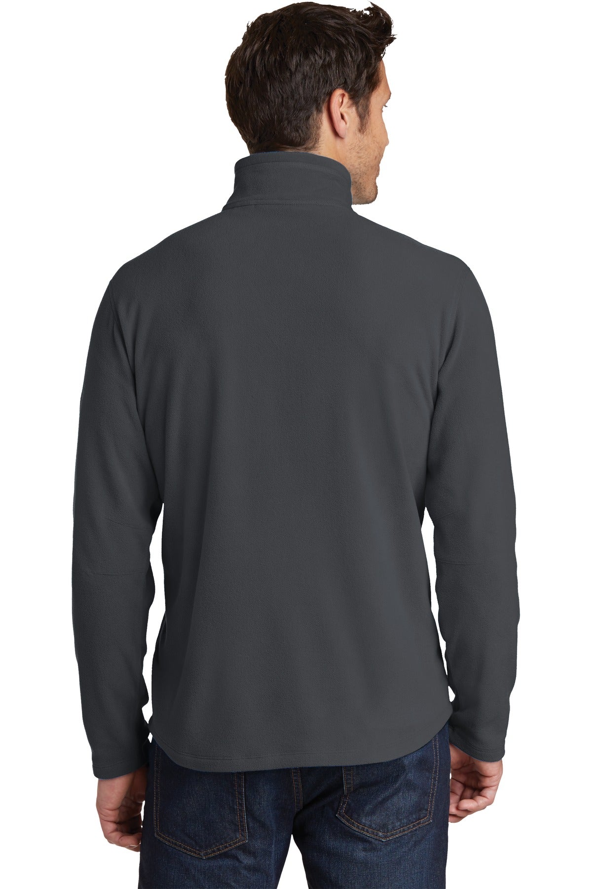Custom Embroidered Eddie Bauer1/2-Zip Microfleece Jacket. EB226,Grey Steel