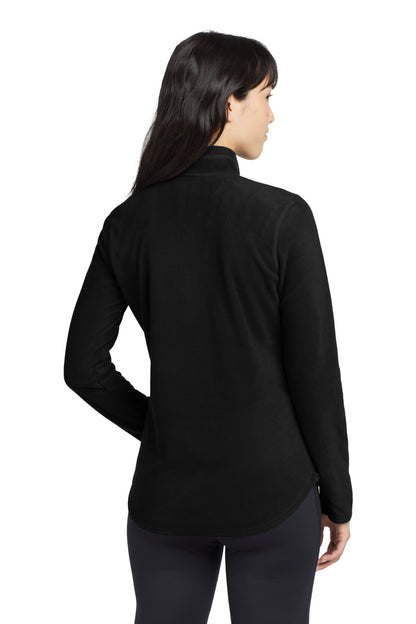 Custom Embroidered Eddie Bauer Women's 1/2-Zip Microfleece Jacket EB227,Black