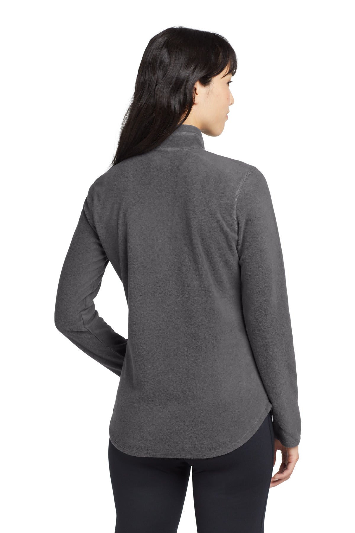 Custom Embroidered Eddie Bauer Women's 1/2-Zip Microfleece Jacket EB227,Grey Steel