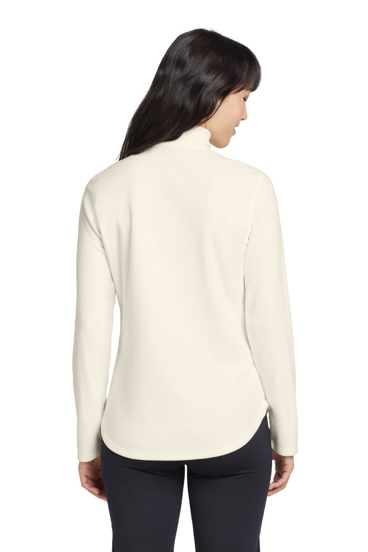 Custom Embroidered Eddie Bauer Women's 1/2-Zip Microfleece Jacket EB227,Ivory