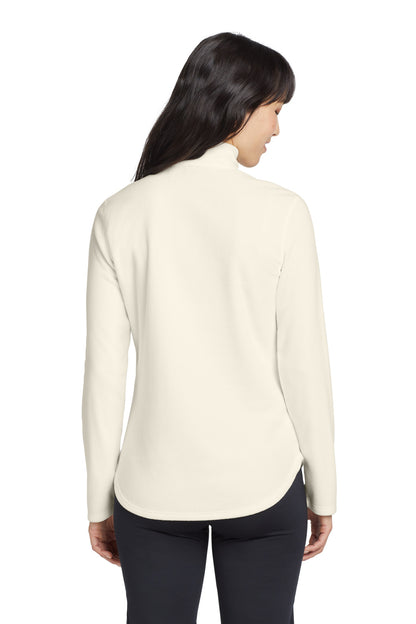 Custom Embroidered Eddie Bauer Women's 1/2-Zip Microfleece Jacket EB227,Ivory