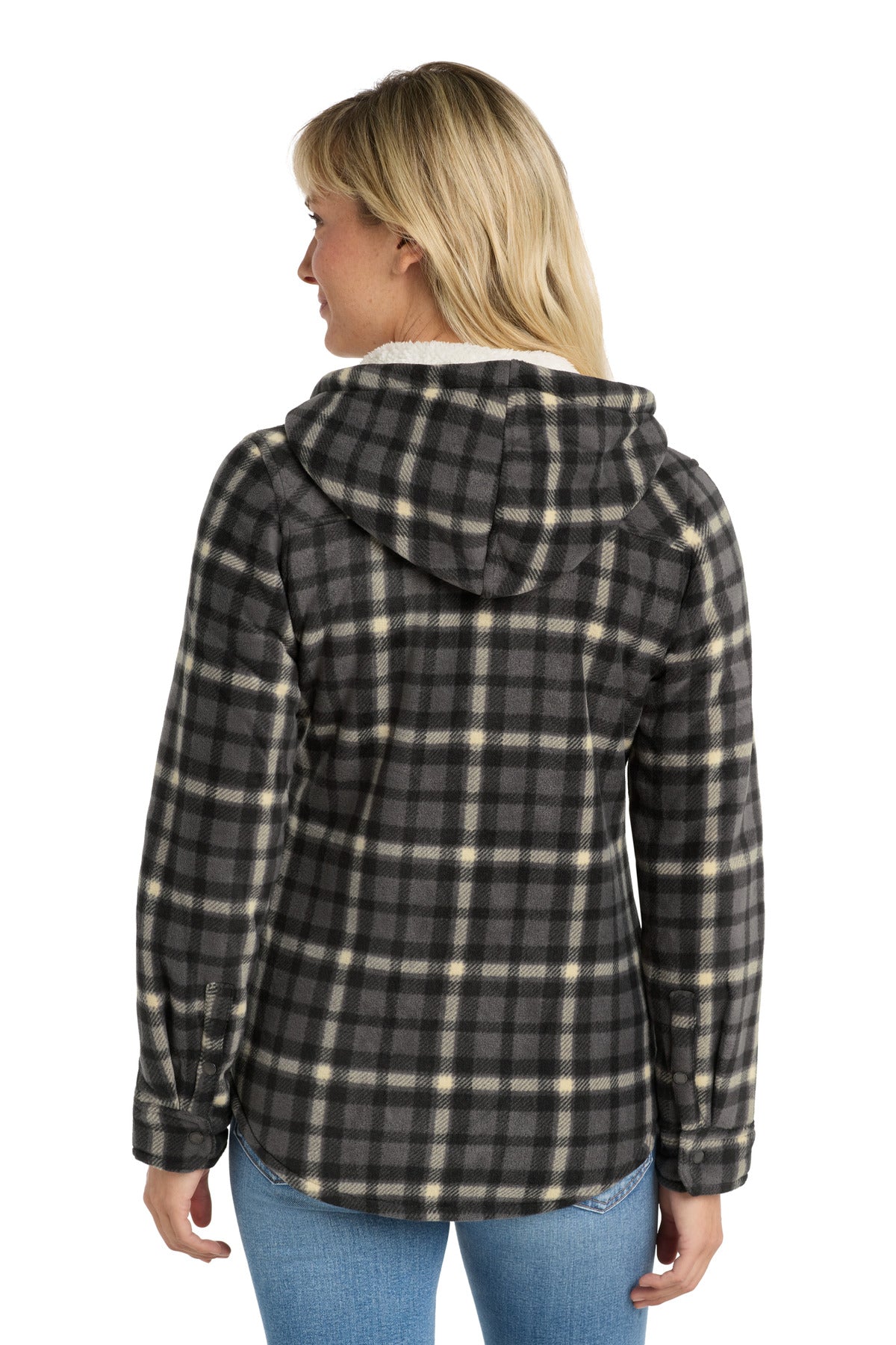Custom Embroidered Eddie Bauer Women's Woodland Shirt Jac EB229,Grey Steel/ Bone