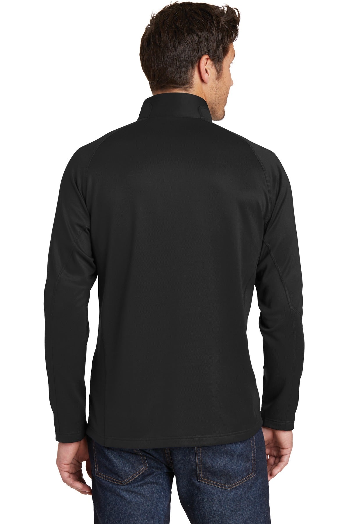 Custom Embroidered Eddie Bauer 1/2-Zip Performance Fleece. EB234,Black