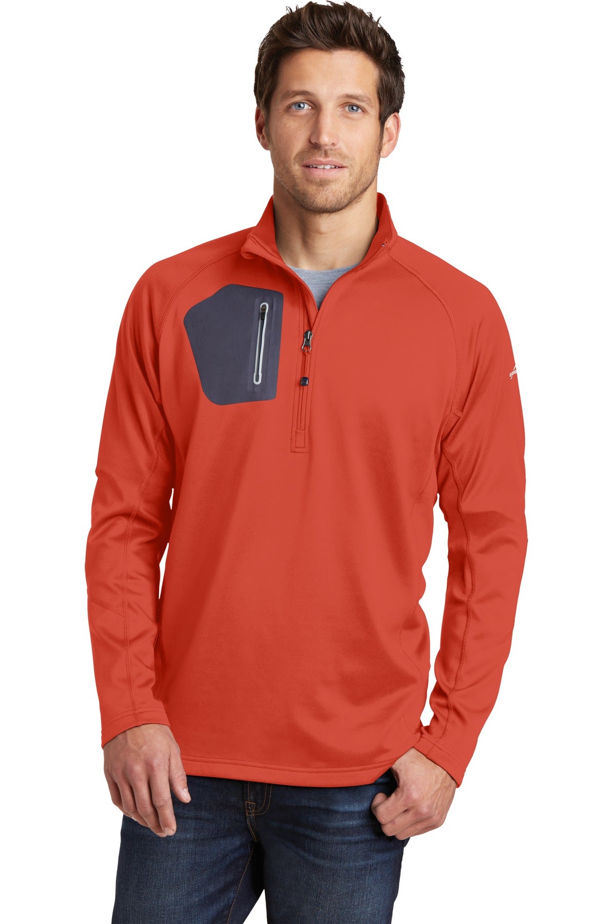 Custom Embroidered Eddie Bauer Outerwear in Cayenne Orange