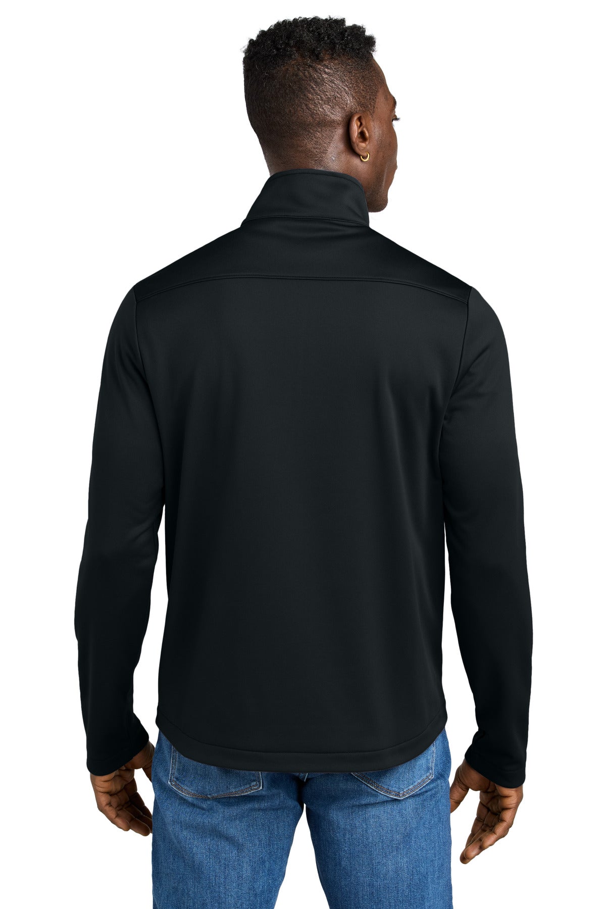 Custom Embroidered Eddie Bauer Smooth Mid Layer Fleece 1/2-Zip EB2360,Black