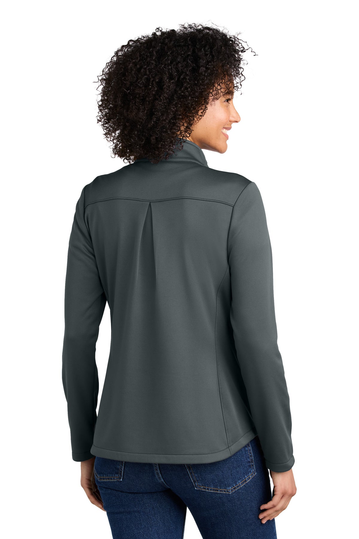 Custom Embroidered Eddie Bauer Women's Smooth Mid Layer Fleece 1/2-Zip EB2370,Iron Gate
