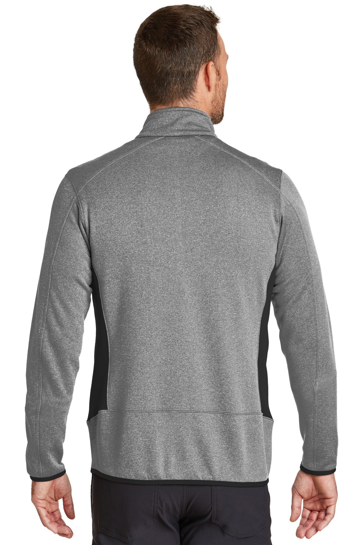 Custom Embroidered Eddie Bauer Full-Zip Heather Stretch Fleece Jacket. EB238,Grey Heather