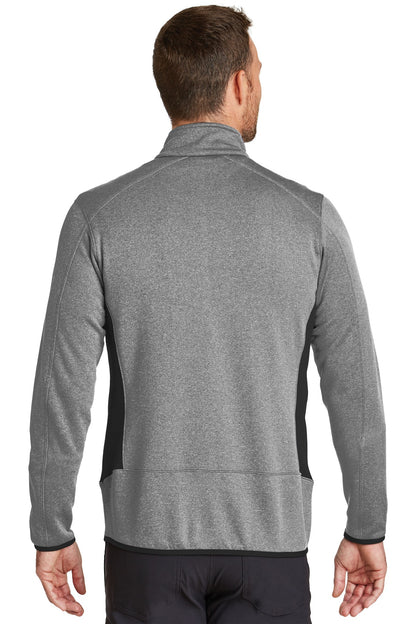 Custom Embroidered Eddie Bauer Full-Zip Heather Stretch Fleece Jacket. EB238,Grey Heather