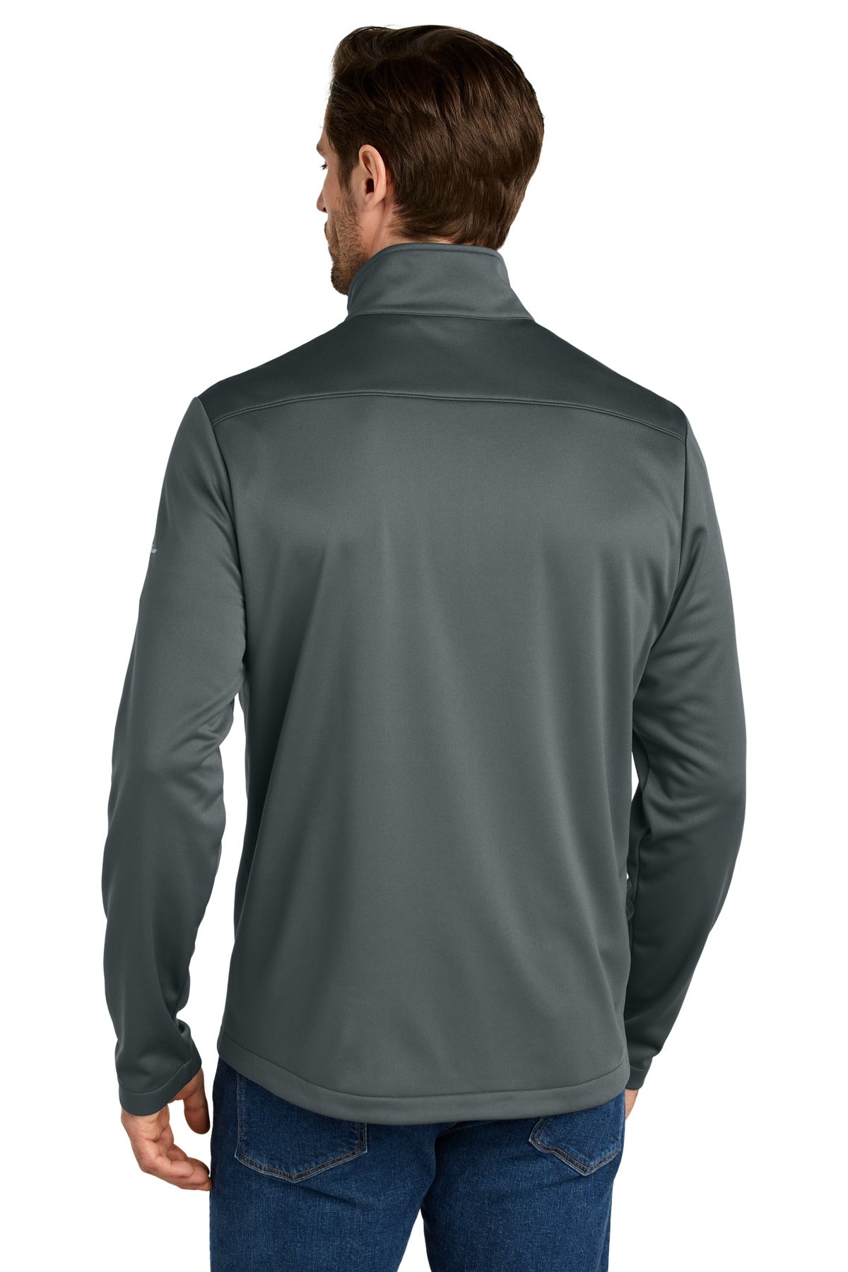 Custom Embroidered Eddie Bauer Smooth Mid Layer Fleece Full-Zip EB2460,Iron Gate