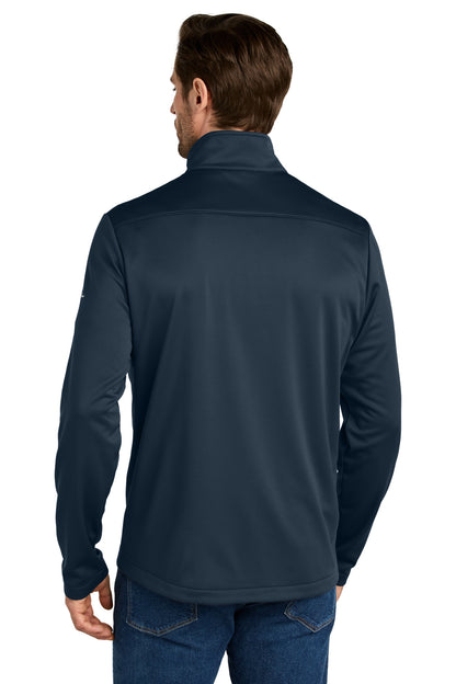 Custom Embroidered Eddie Bauer Smooth Mid Layer Fleece Full-Zip EB2460,River Blue Navy